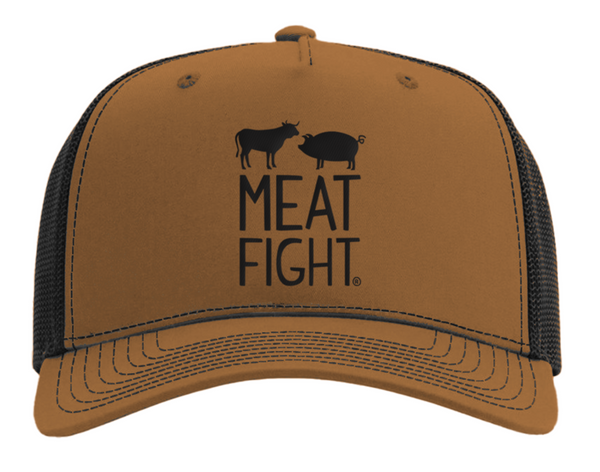 Meat Fight Logo Hat - Brown