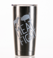 Meat Fight White Logo Sticker