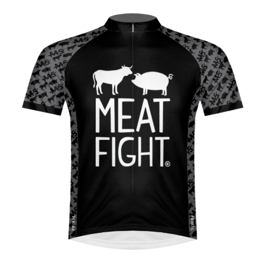 Meat Fight Cycling Jersey Black